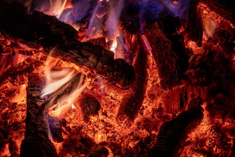 Campfire at night